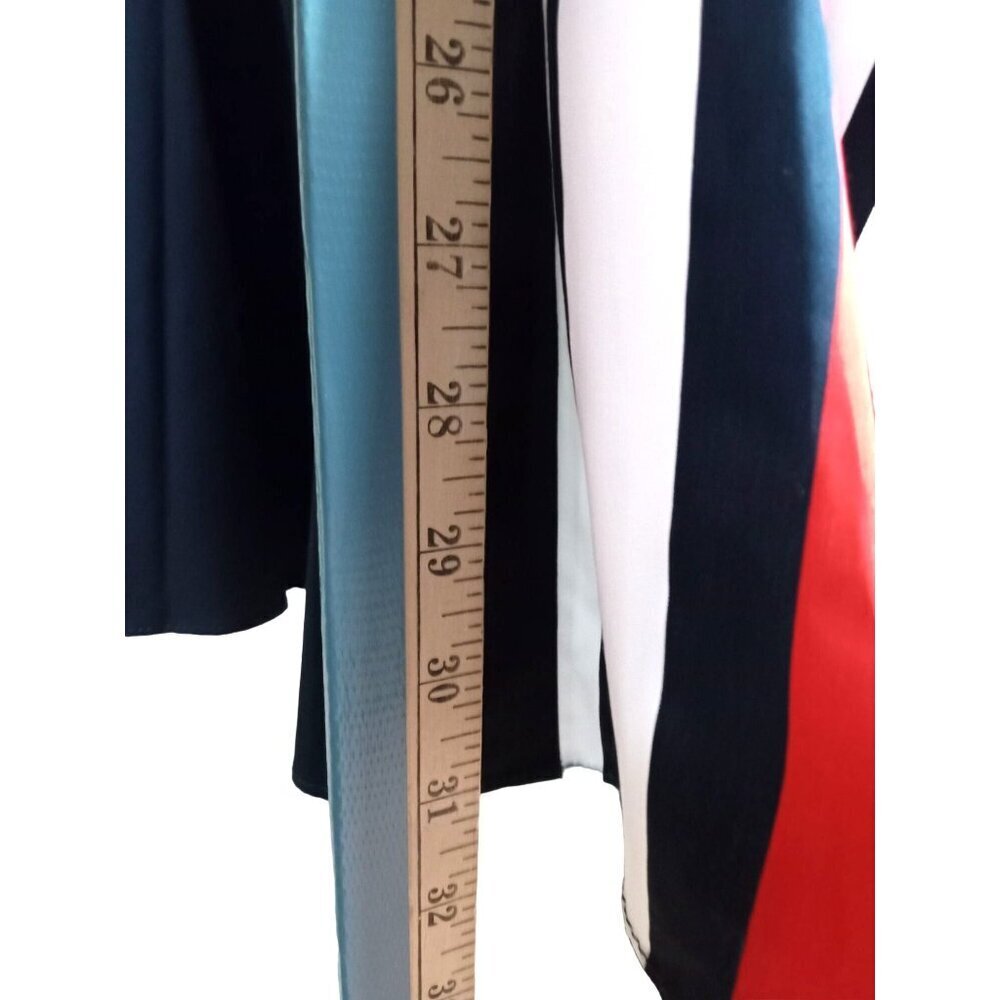 NWT Venus Blue & Red and White wrap dress cut out sleeves Sz 2 - Picture 12 of 16